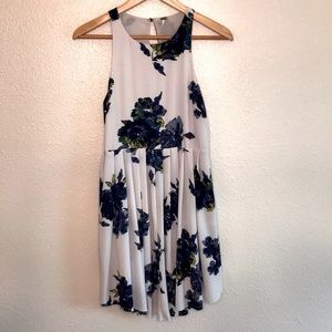 Free People, blue floral dress w/ pockets, 2
